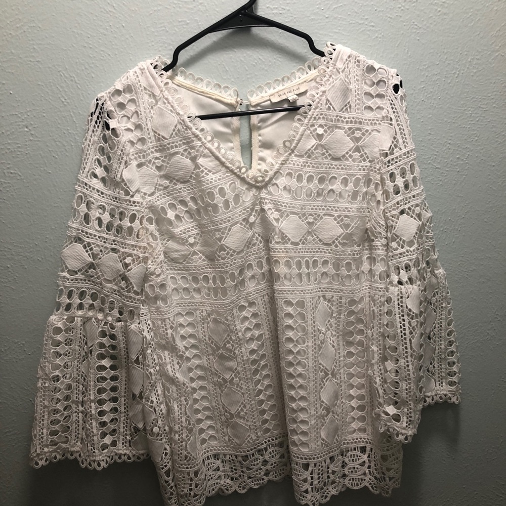 White Patterned Top!